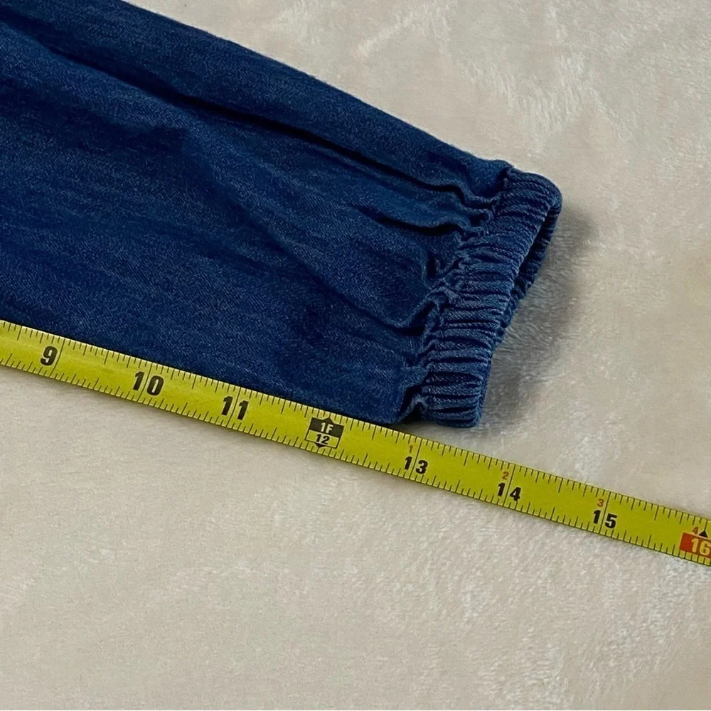 GAP / Girls Blue Denim Chambray Long Sleeve Dress Size L